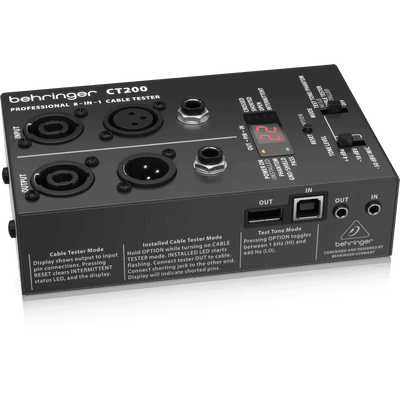 Behringer CT200 8-in-1 Cable Tester - MusicMajlis
