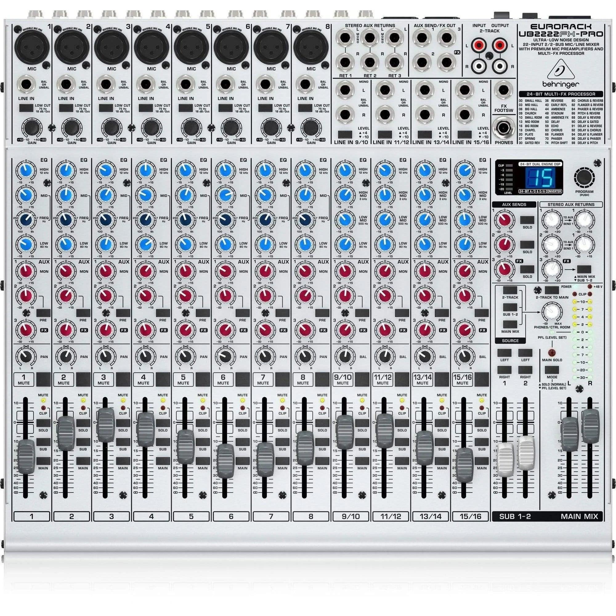 Behringer Euroback UB2222FXPRO Analog Mixer - MusicMajlis