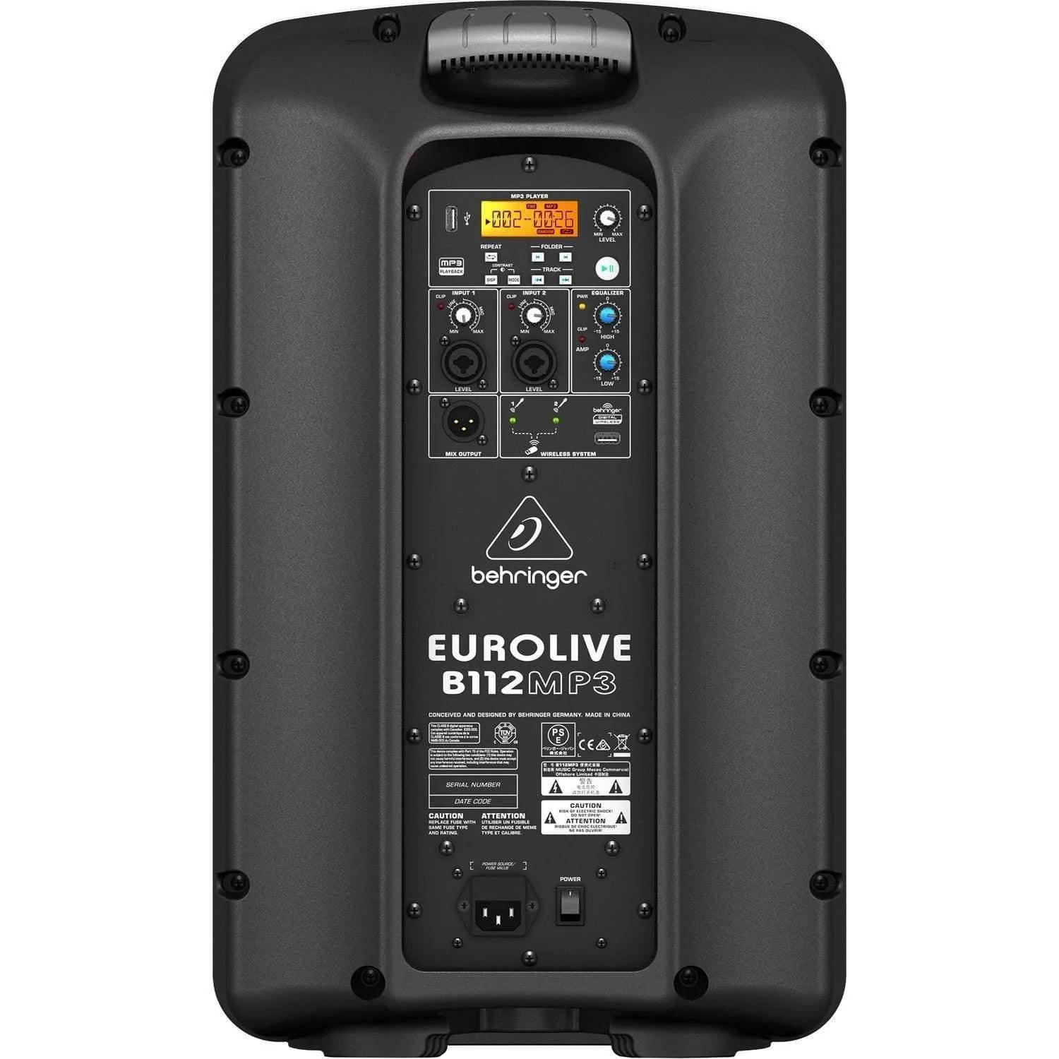 Behringer Eurolive B112MP3 Active Speakers - MusicMajlis