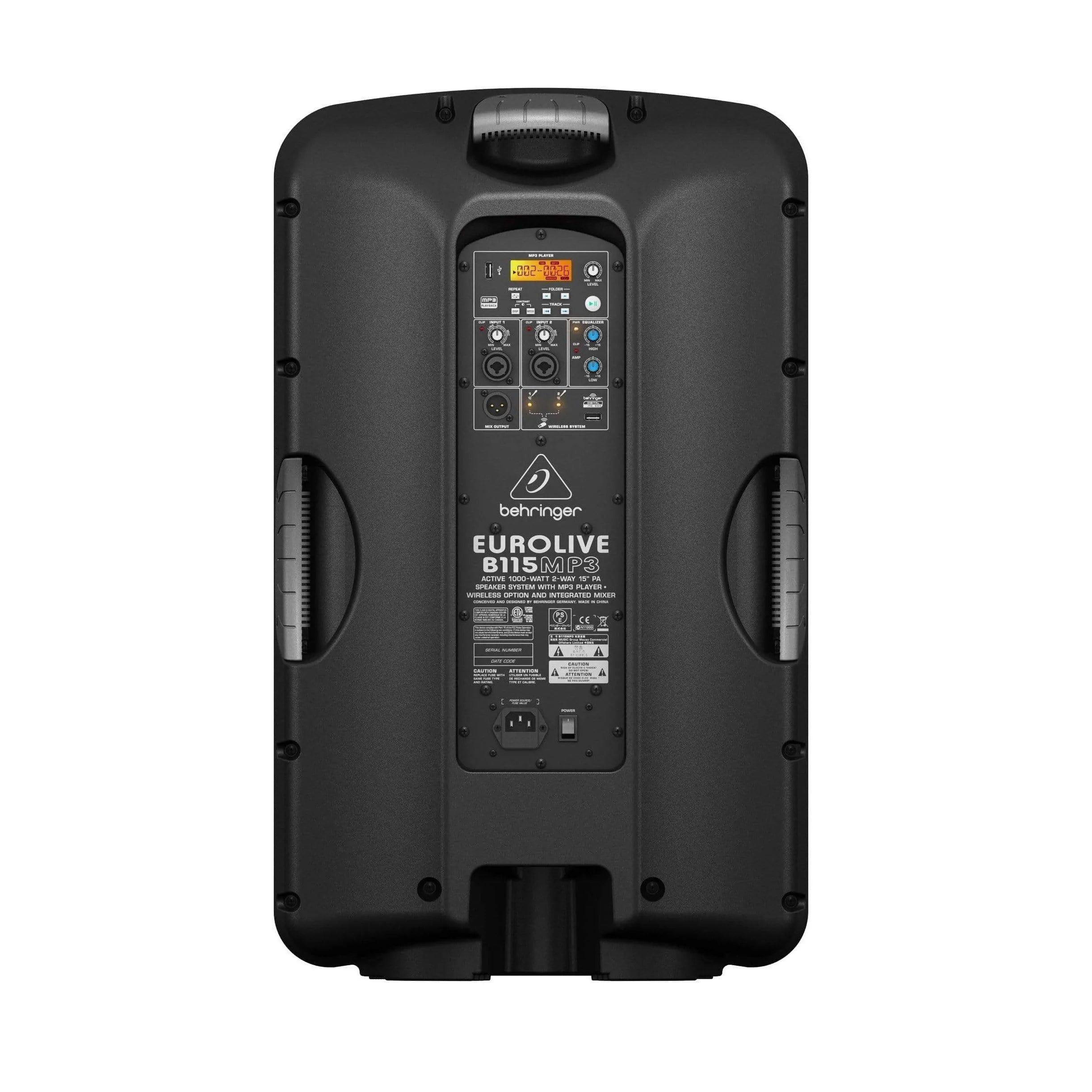 Behringer Eurolive B115MP3 PA Active Speakers - MusicMajlis