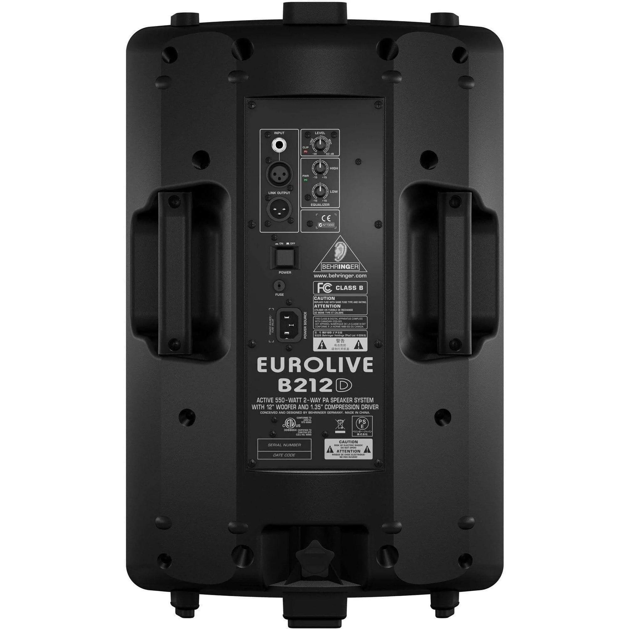 Behringer Eurolive B212D Active PA Speakers - MusicMajlis