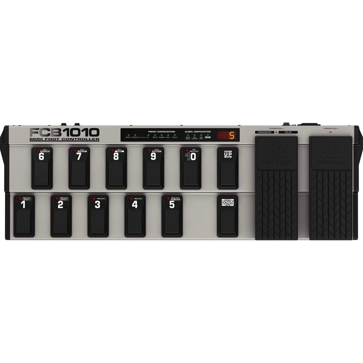 Behringer FCB1010 Ultra-Flexible MIDI Foot Controller with 2 Expressio