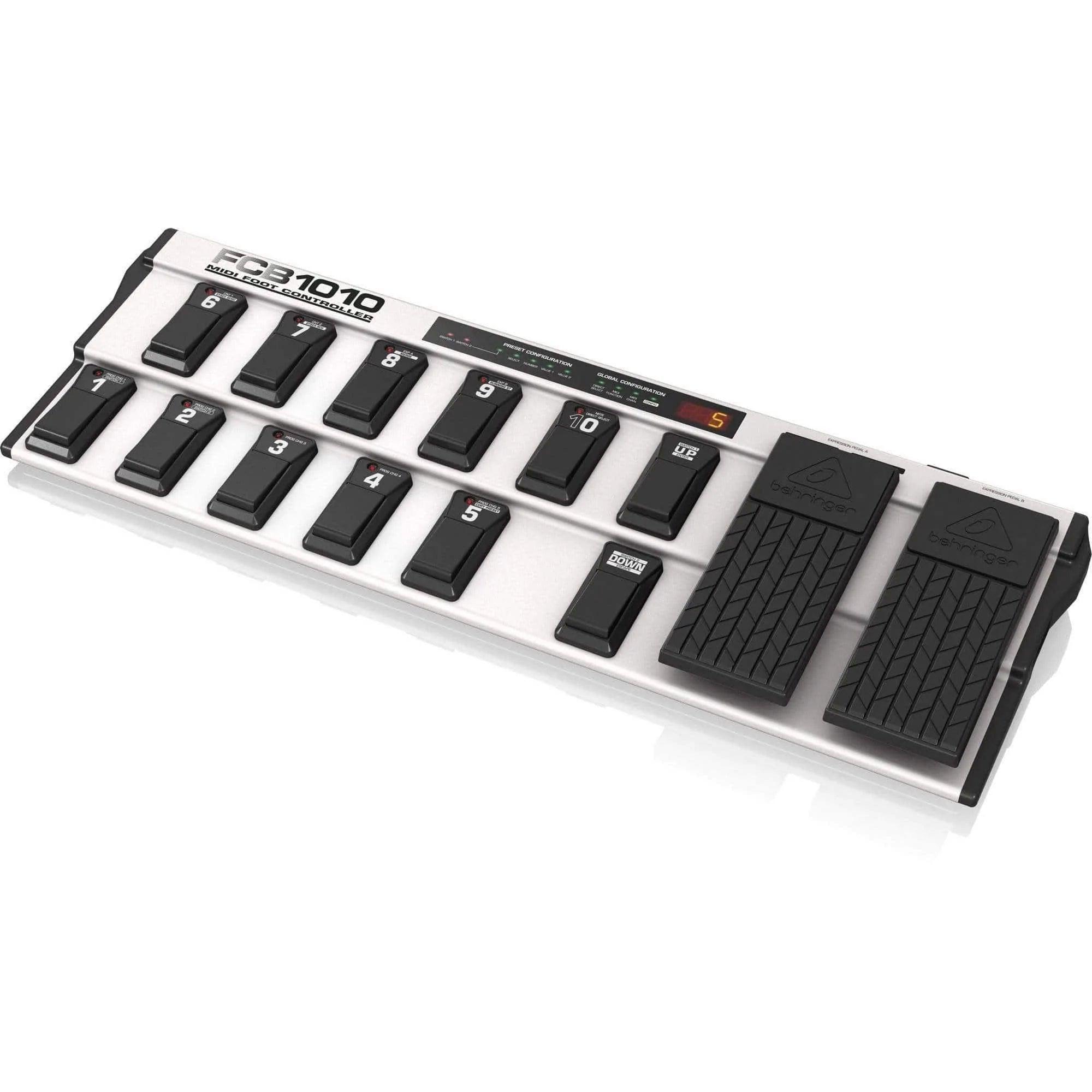 Behringer FCB1010 Ultra-Flexible MIDI Foot Controller with 2 Expressio