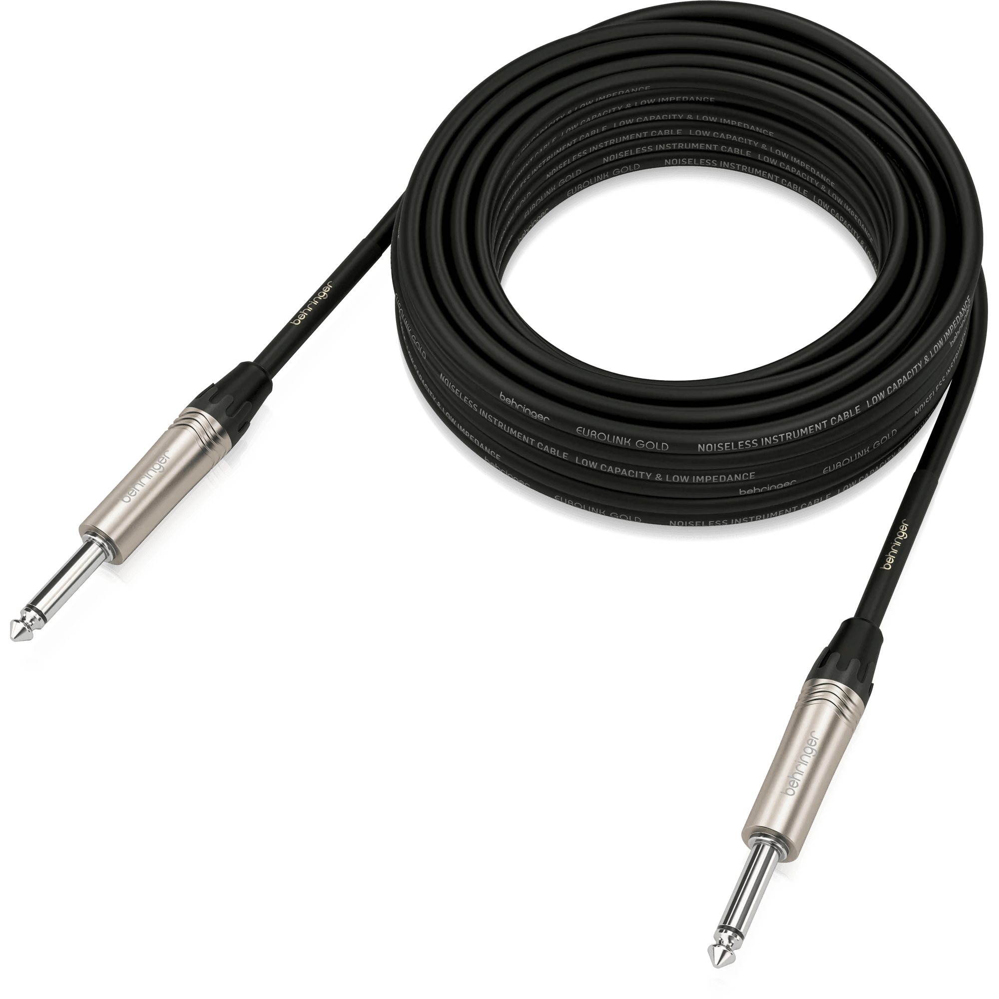 Behringer GIC-1000 Gold Performance 10 m (32.8 ft) Instrument Cable with 1/4" TS Connectors - MusicMajlis
