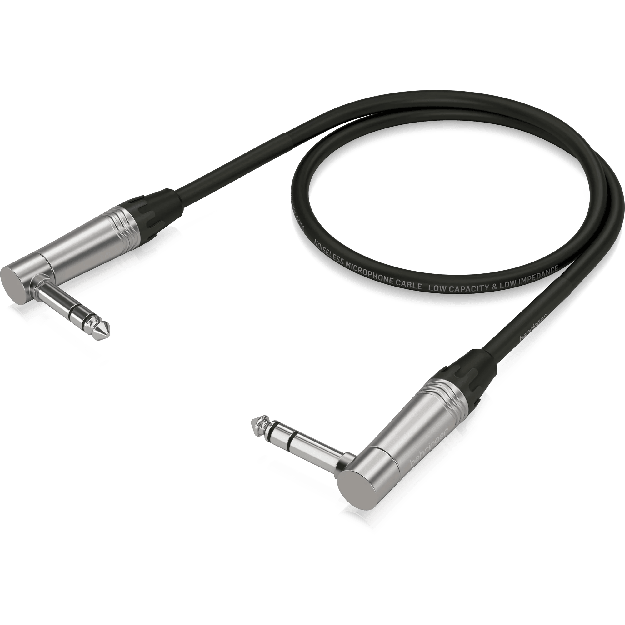Behringer GIC-60 4SR Gold Performance 0.60 m (2 ft) Instrument Patch Cable with 1/4" TRS Right-Angled Connectors - MusicMajlis