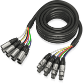 Behringer GMX-500 Gold Performance 5 m (16.4 ft) 8-Way Multicore Cable with XLR Connectors - MusicMajlis