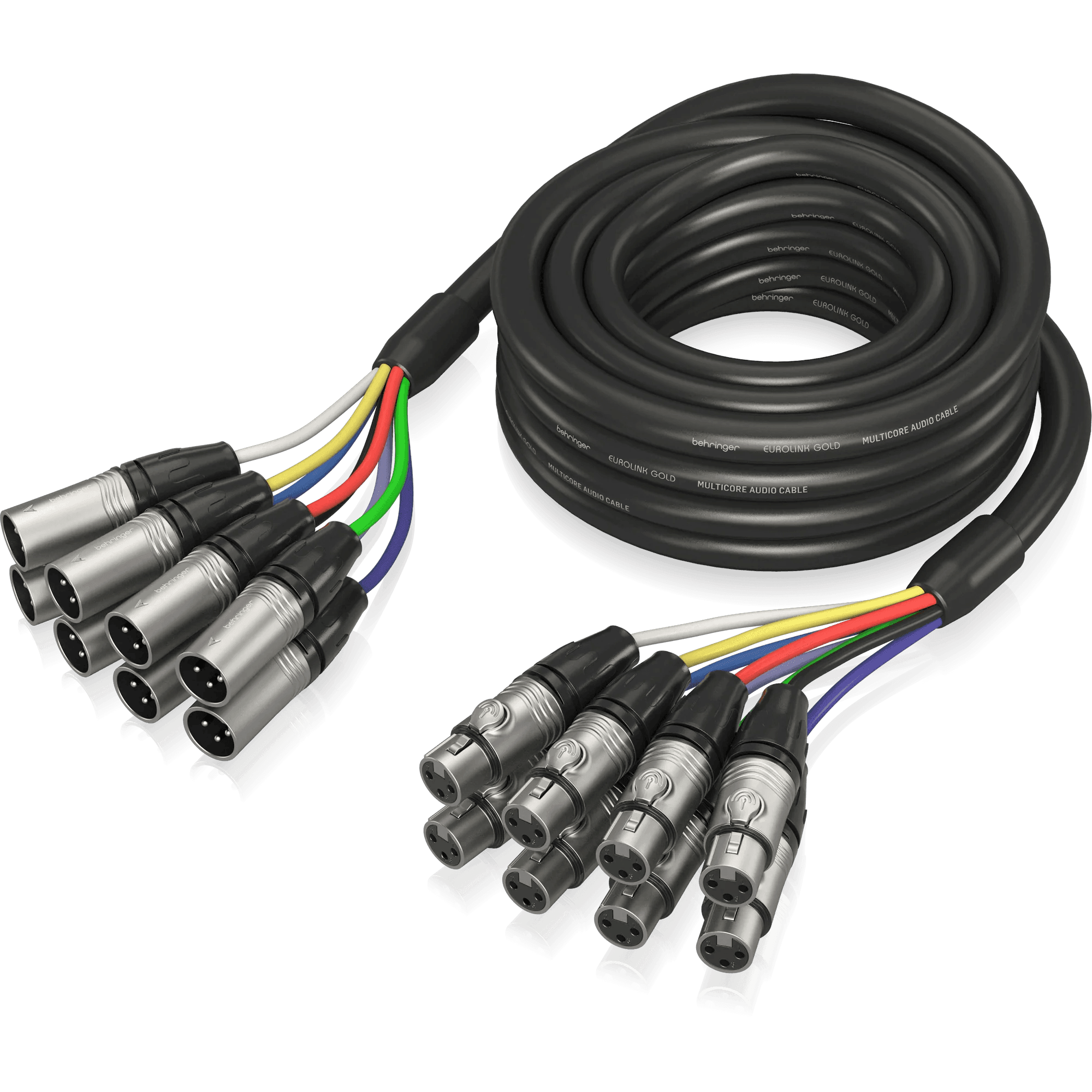 Behringer GMX-500 Gold Performance 5 m (16.4 ft) 8-Way Multicore Cable with XLR Connectors - MusicMajlis