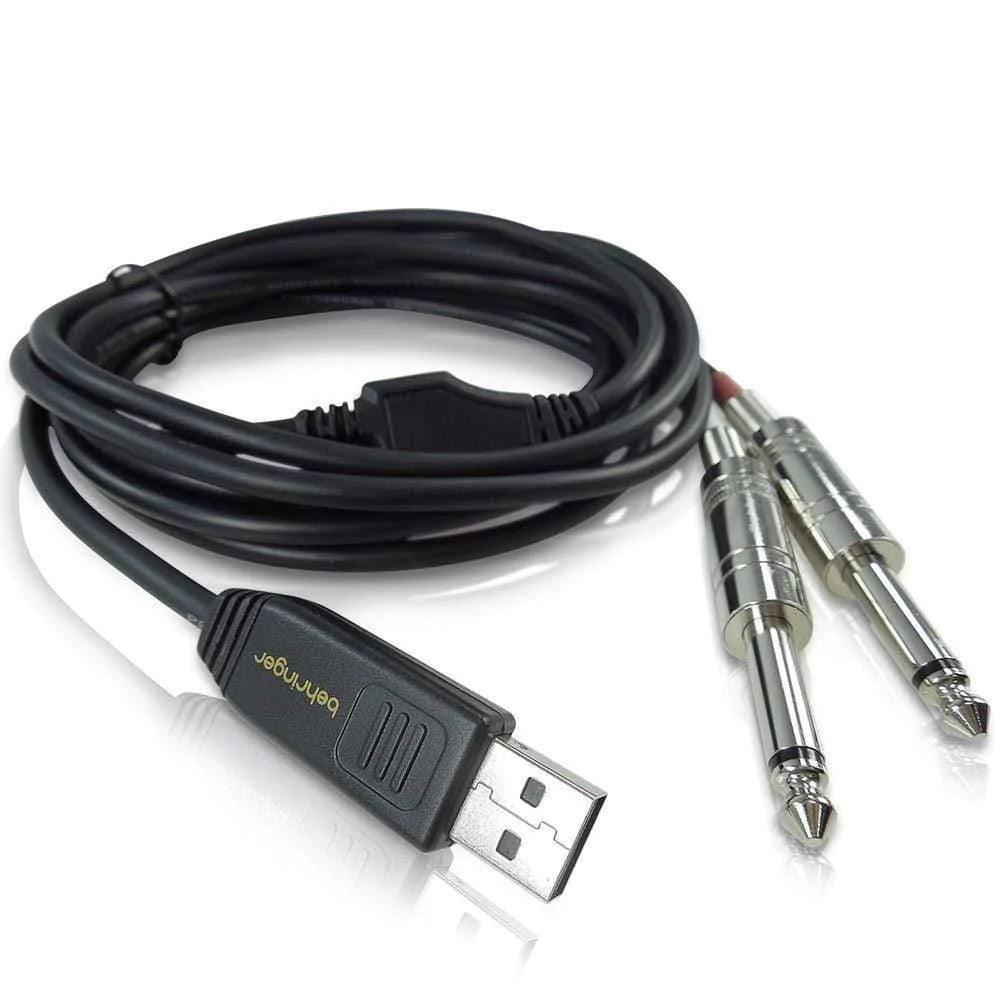 Behringer LINE2USB Stereo 1/4" Line In to USB Interface Cable - MusicMajlis