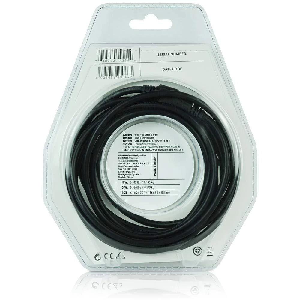 Behringer LINE2USB Stereo 1/4" Line In to USB Interface Cable - MusicMajlis