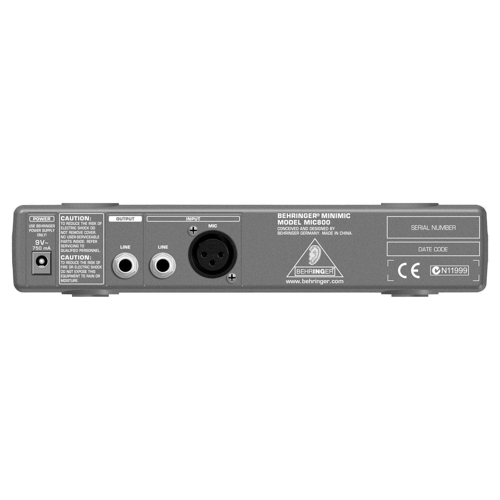Behringer MIC800 Microphone Modeling Preamp 16Presets/LowCutFilter - MusicMajlis
