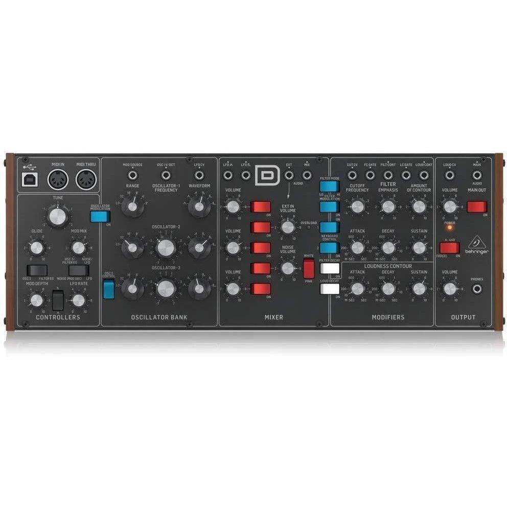 Behringer MODEL D Authentic Analog Synthesizer with 3 VCOs, Ladder Filter, LFO and Eurorack Format - MusicMajlis