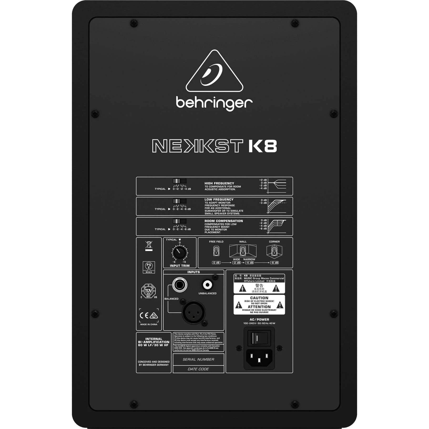 Behringer NEKKST K8 Studio Monitor (Pair) - MusicMajlis