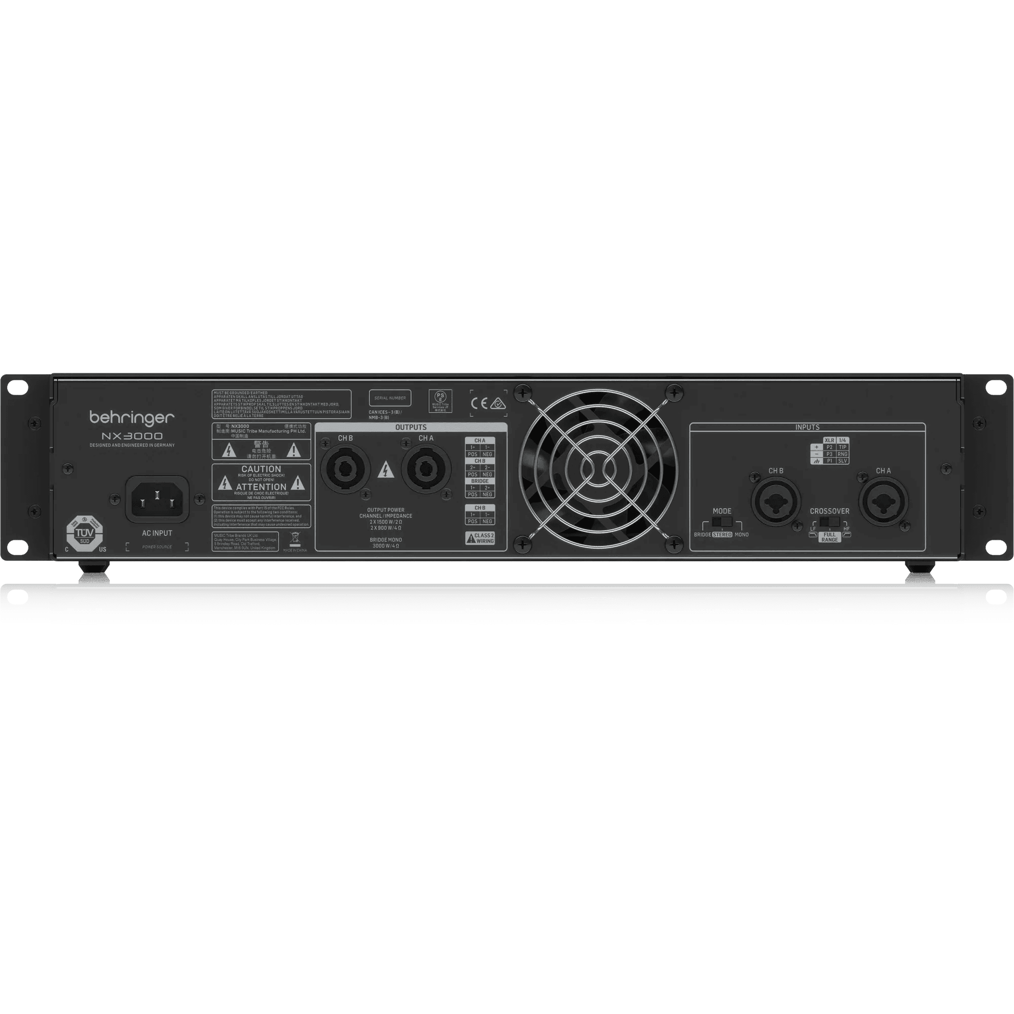 Behringer NX3000 Ultra-Lightweight 3000 Watt Class-D Power Amplifier - MusicMajlis