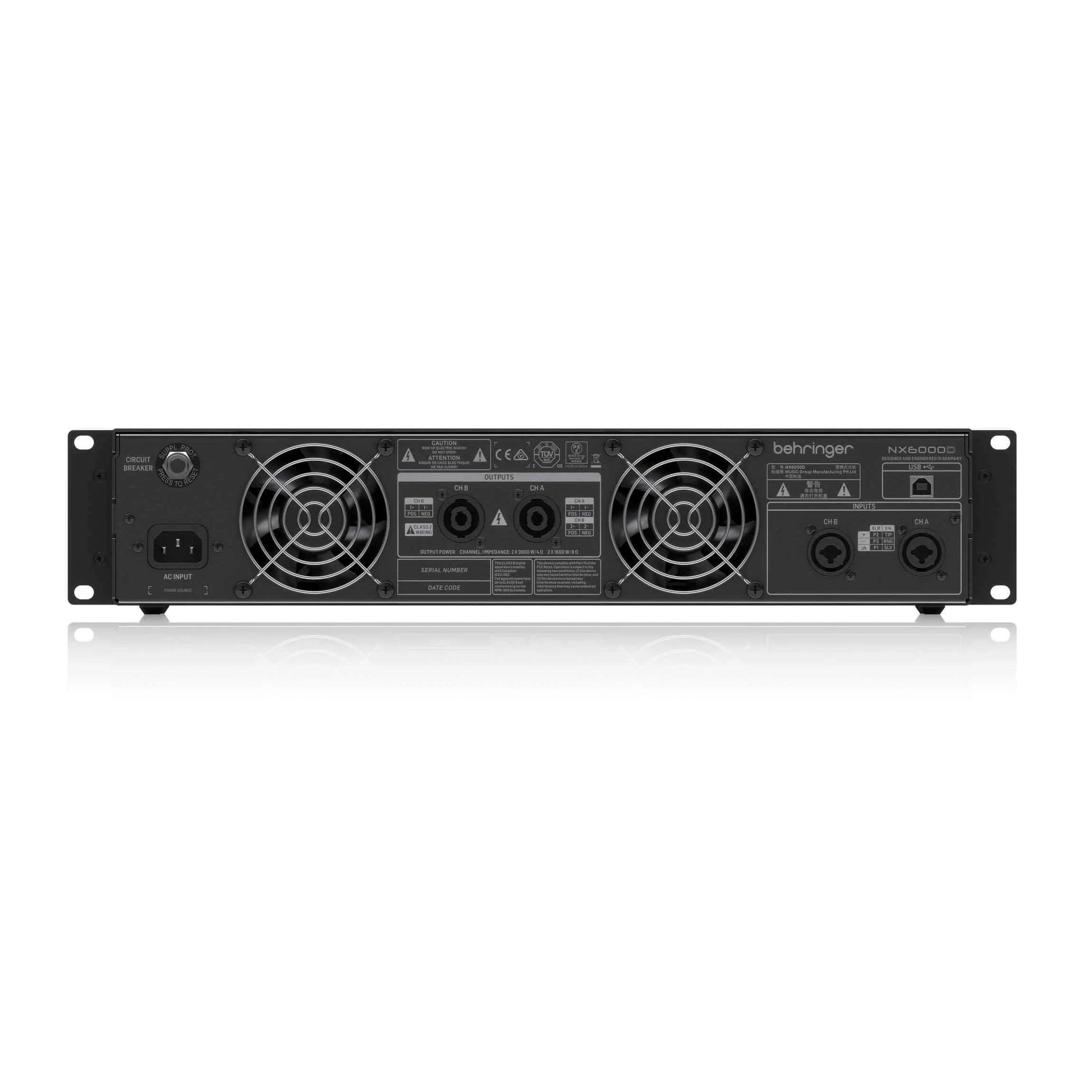 Behringer NX6000D 6000-Watt DSP Power Amplifier - MusicMajlis
