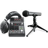 Behringer PODCAST STUDIO 2 USB Podcasting Bundle with USB Mixer, Microphone, Headphones and More - MusicMajlis