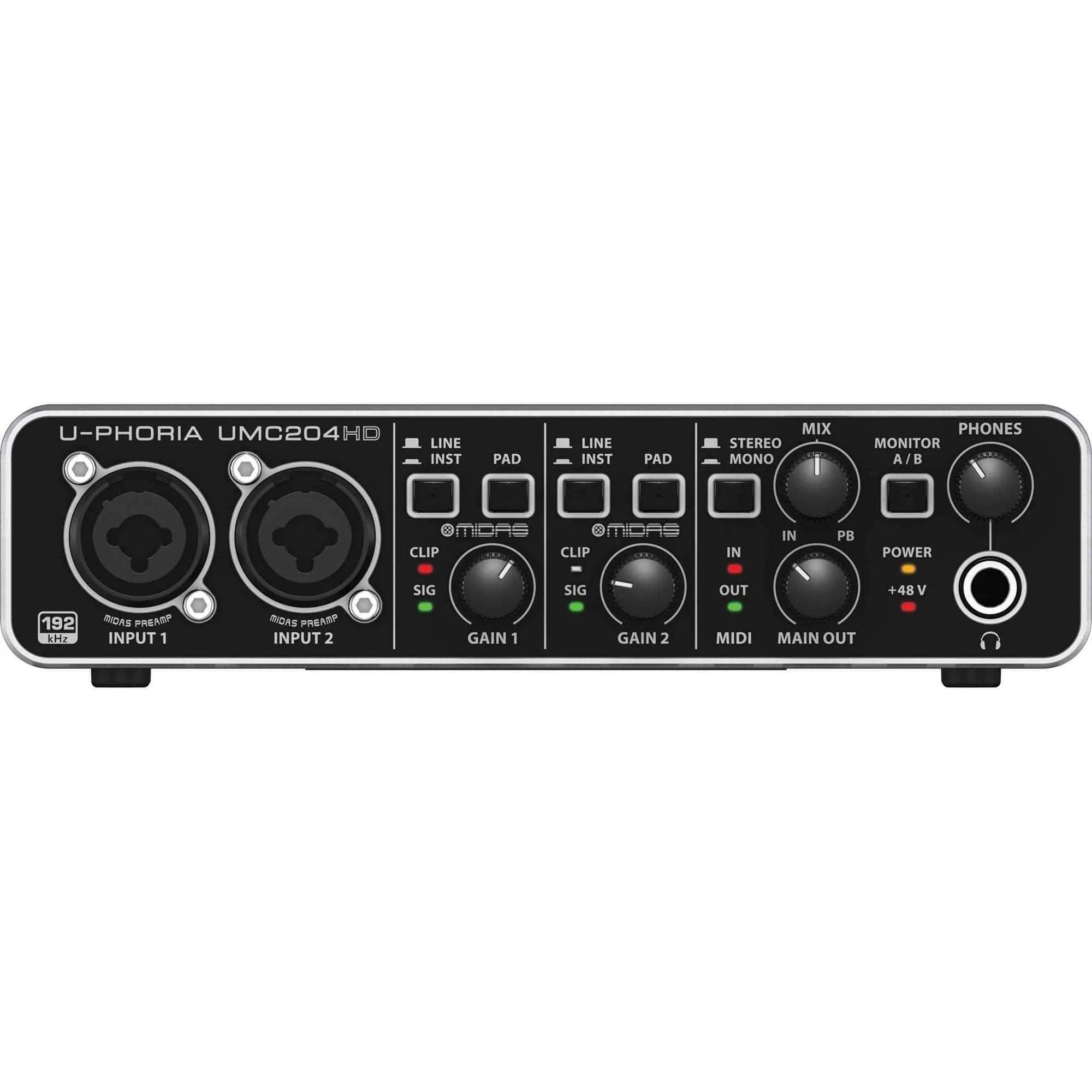 Behringer U-Phoria UMC204HD Audio Interface - MusicMajlis