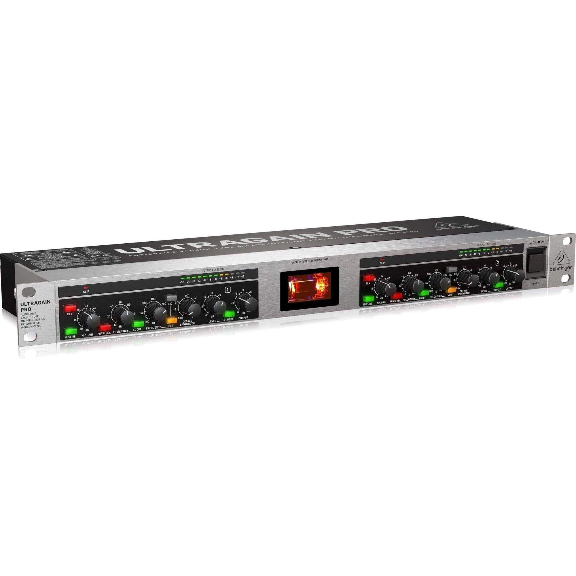 Behringer Ultragain Pro MIC2200 Vacuum Tube Mic/Line Preamplifier - MusicMajlis