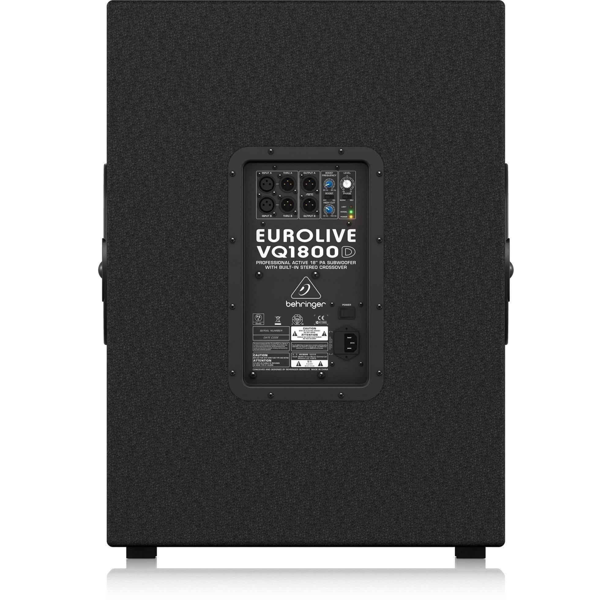 Behringer VQ1800D Active Subwoofer - MusicMajlis