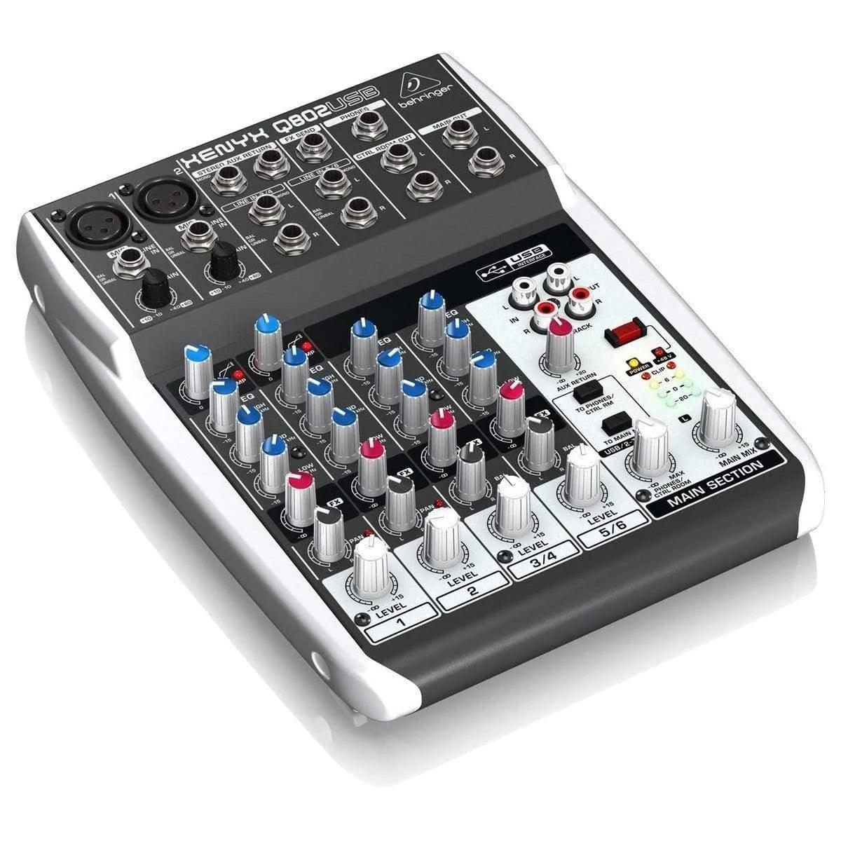 Behringer Xenyx Q802USB Analog Mixer - MusicMajlis