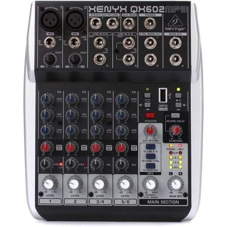 Behringer Xenyx QX602MP3 6-Input 2-Bus Analog Mixer - MusicMajlis