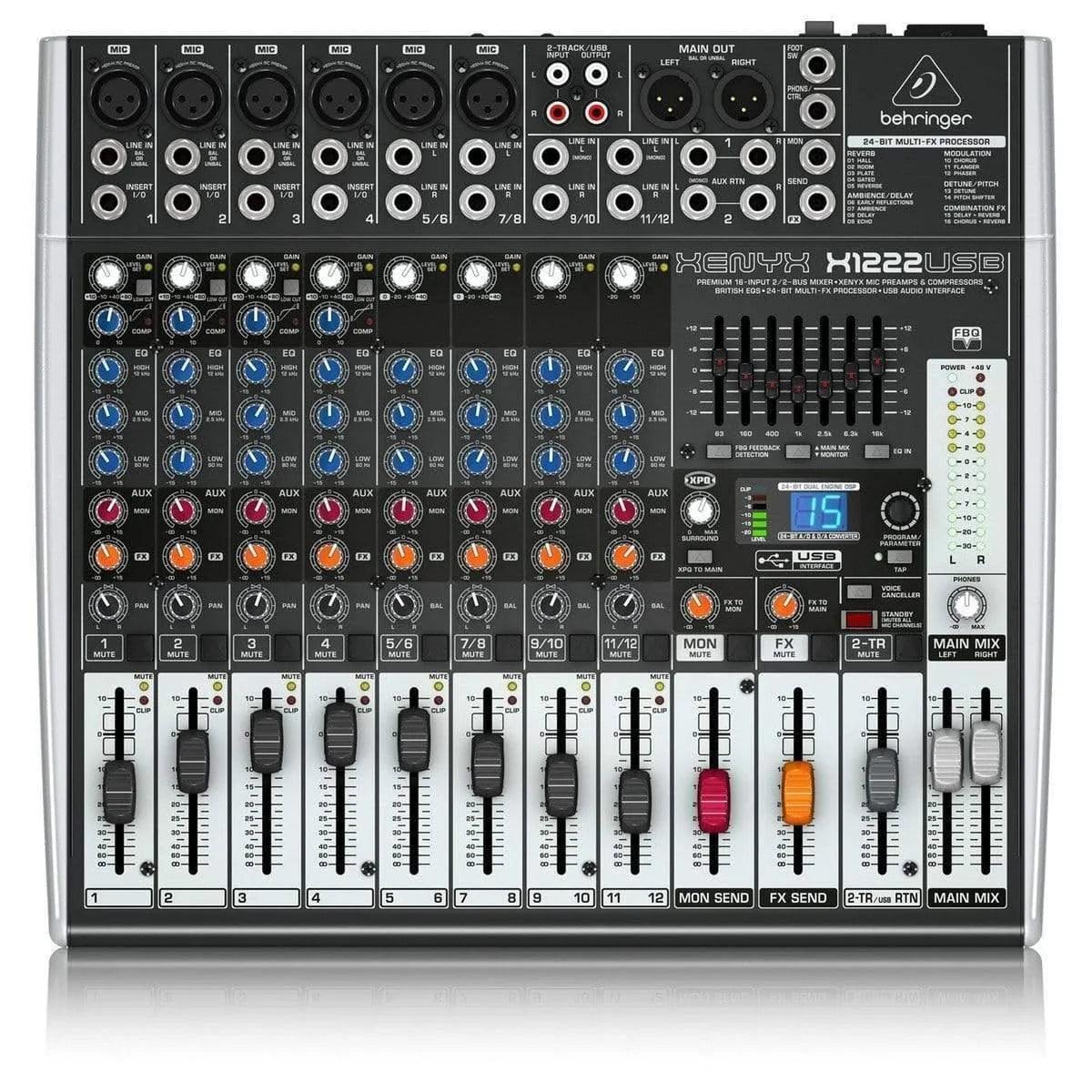 Behringer Xenyx X1222USB Analog Mixer - MusicMajlis