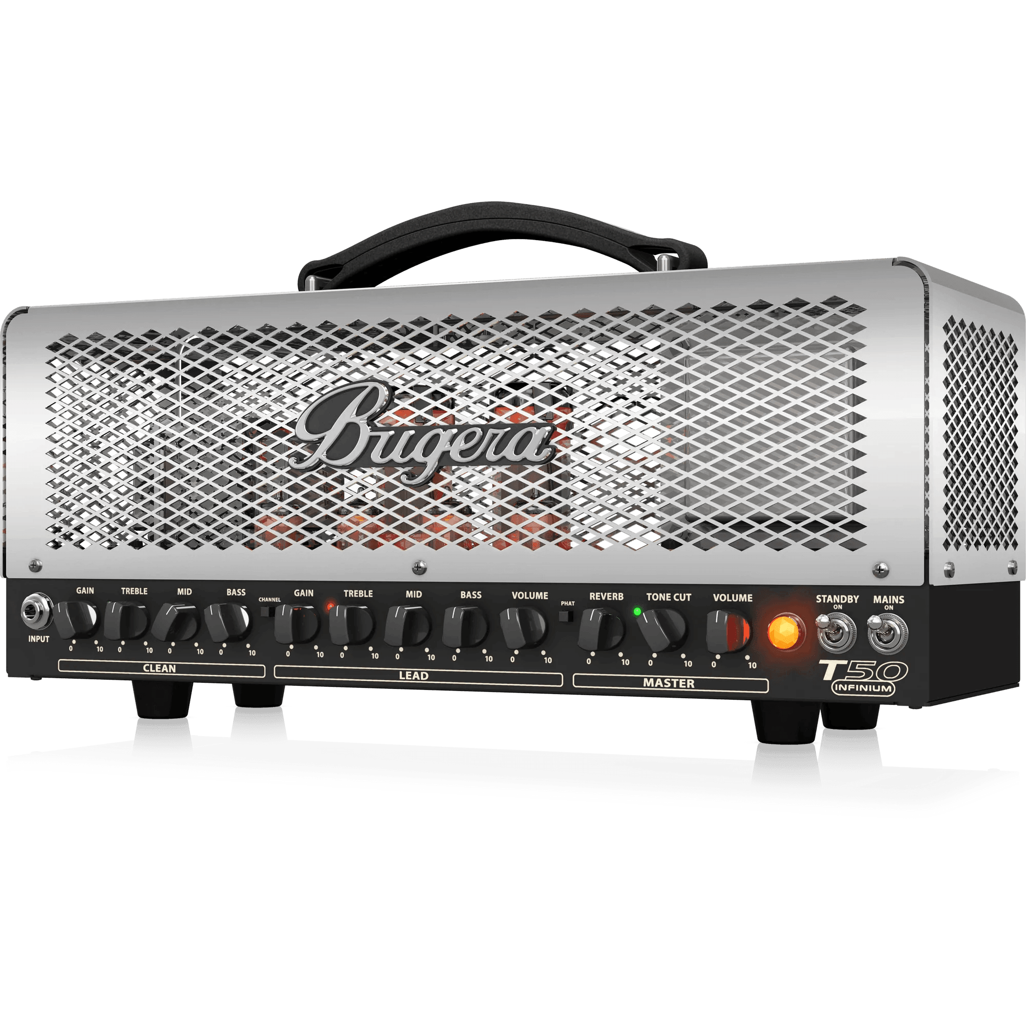 Bugera T50 INFINIUM 50W Cage-Style 2-Channel Tube Amplifier Head - MusicMajlis