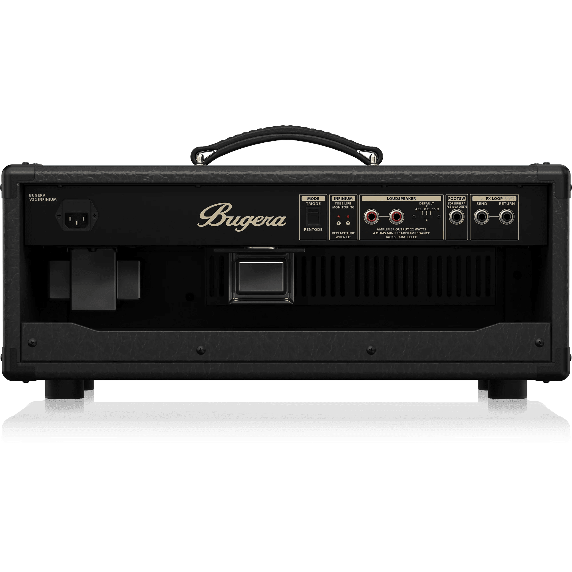 Bugera V22HD INFINIUM 22W Vintage 2-Channel Tube Amplifier Head - MusicMajlis