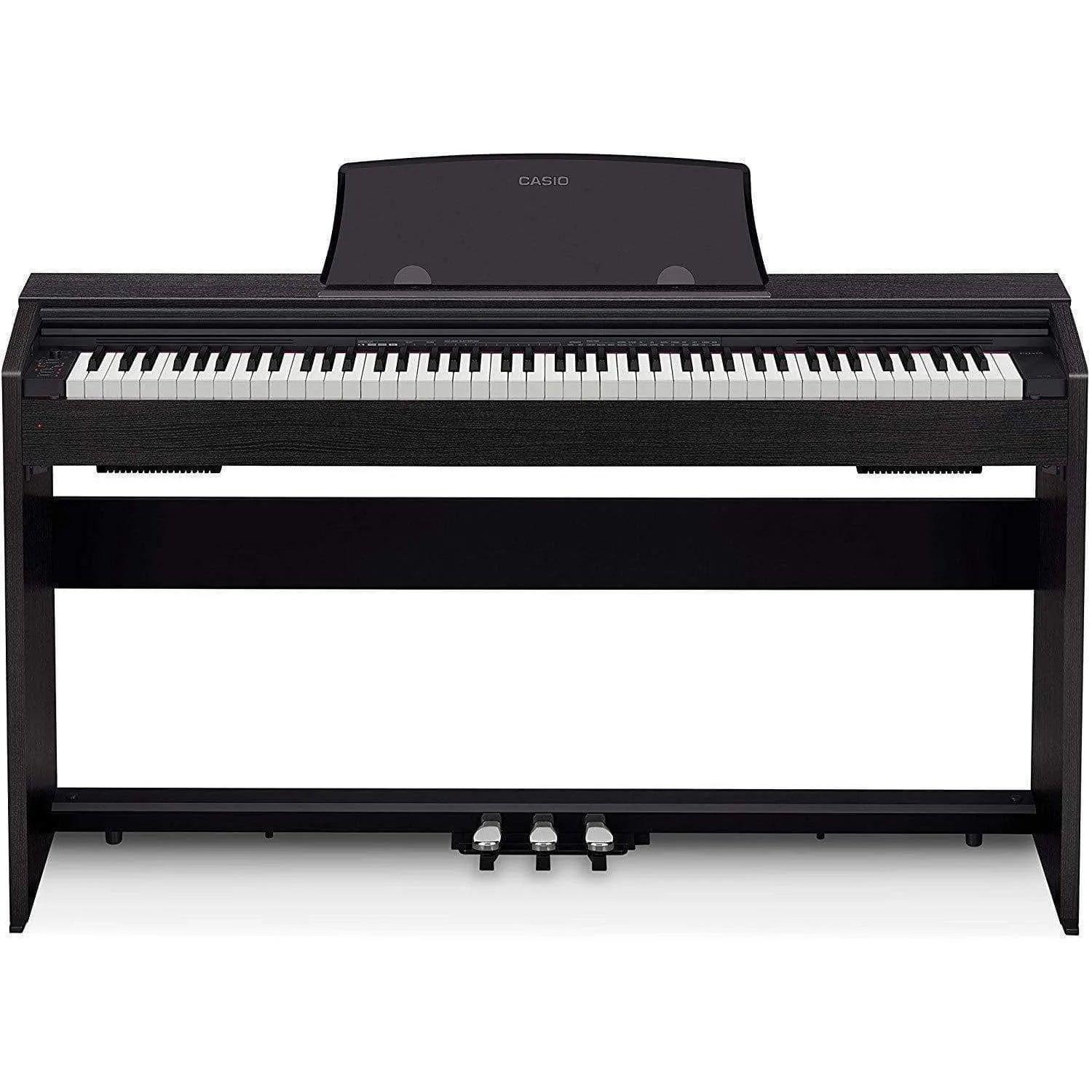 Casio PX-770 Privia 88-Key Digital Home Piano (Black/Brown/White) - MusicMajlis