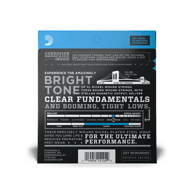 D'Addario EXL160M Nickel Wound Bass Strings - MusicMajlis