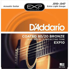 D'Addario EXP10 - 6 String Set for Acoustic Guitar - MusicMajlis