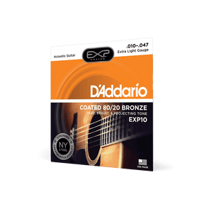 D'Addario EXP10 - 6 String Set for Acoustic Guitar - MusicMajlis