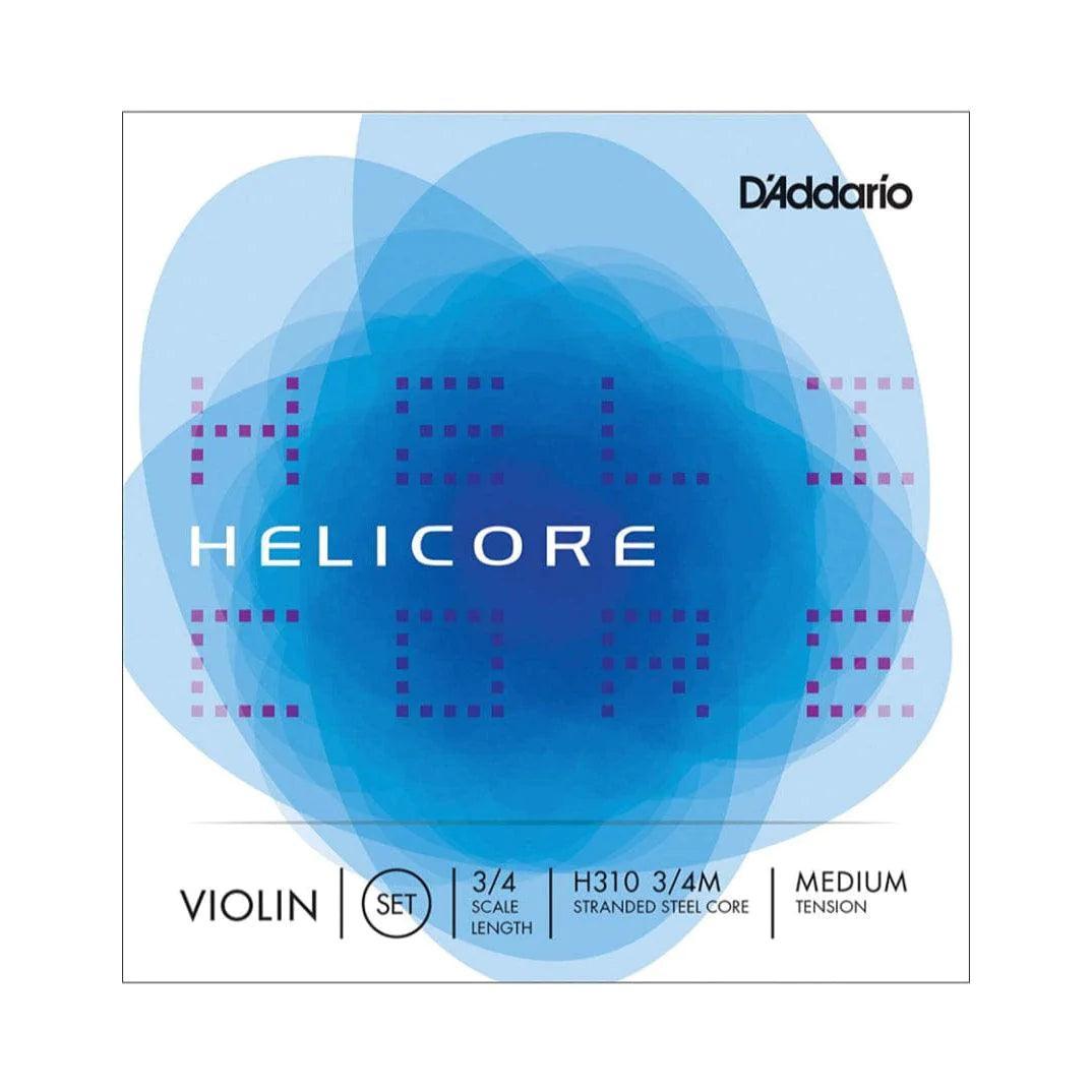 D'Addario H310 3/4M Helicore Violin String Set 3/4 Scale, Medium Tension - MusicMajlis