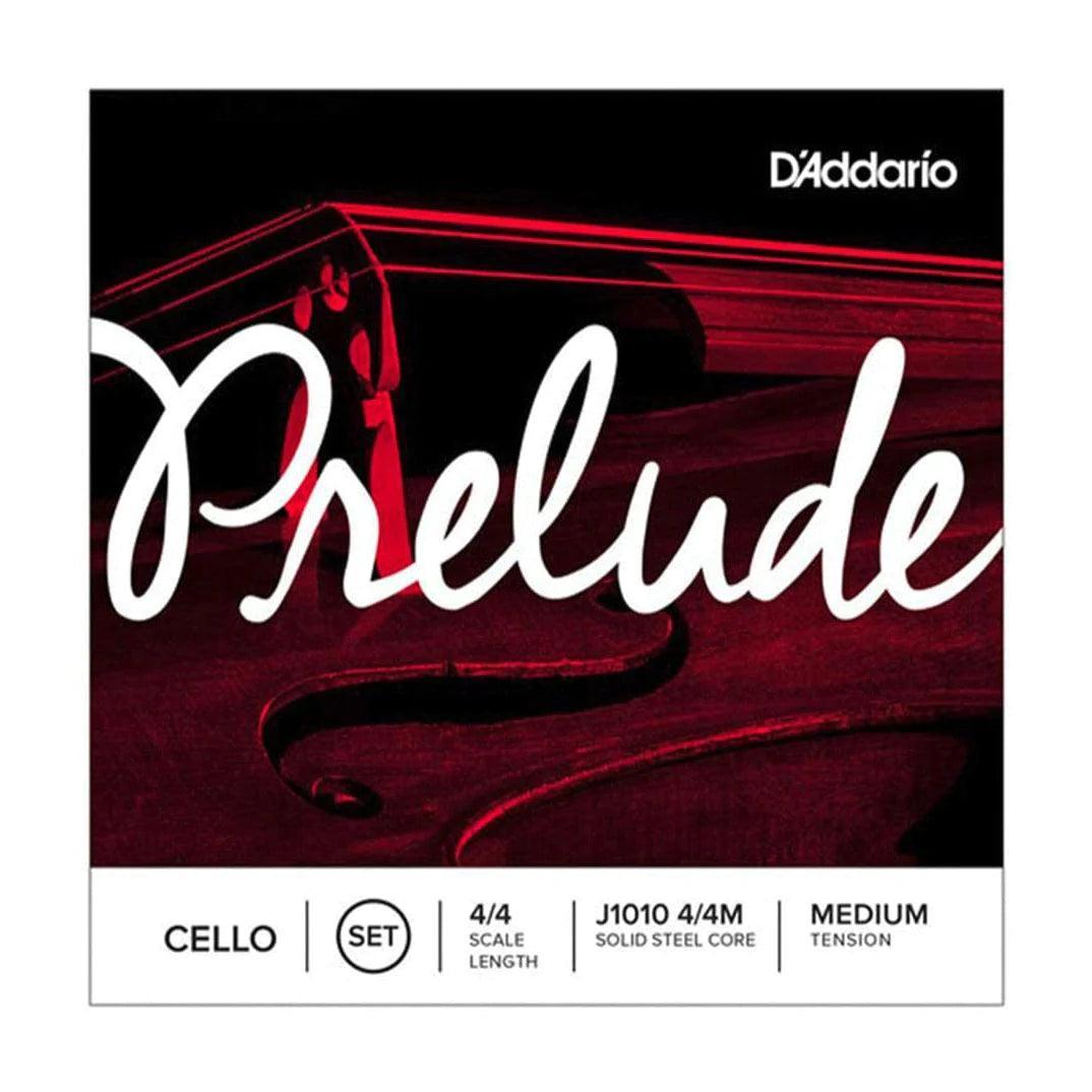 D'Addario J10104/4M Prelude Cello String Set, 4/4 Scale, Medium Tension - MusicMajlis
