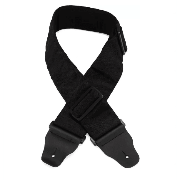 D'Addario Planet Waves 74mm 3" Black Padded Woven Bass Guitar Strap - MusicMajlis