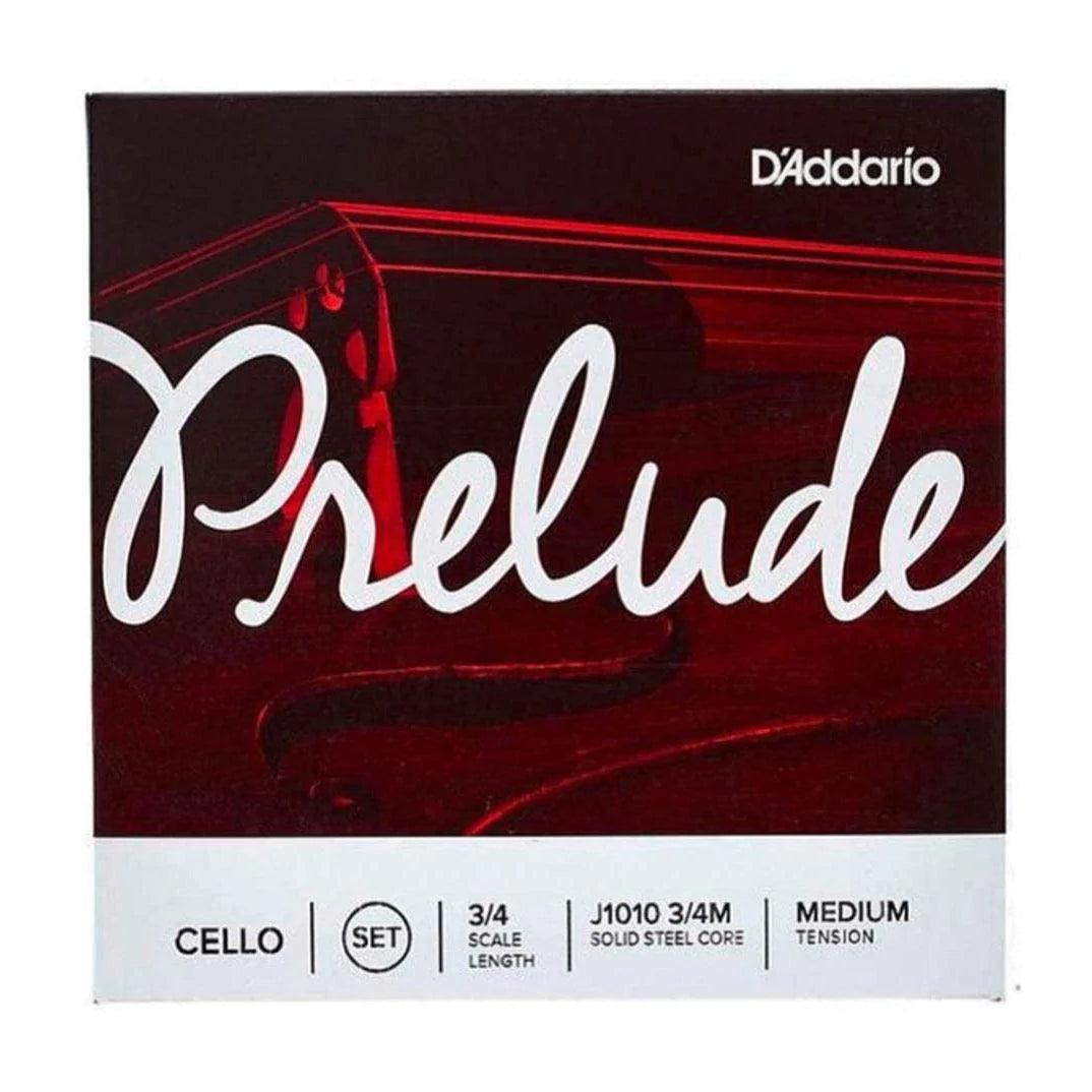 D'Addario Prelude Cello String Set, 3/4 Scale, Medium Tension - MusicMajlis