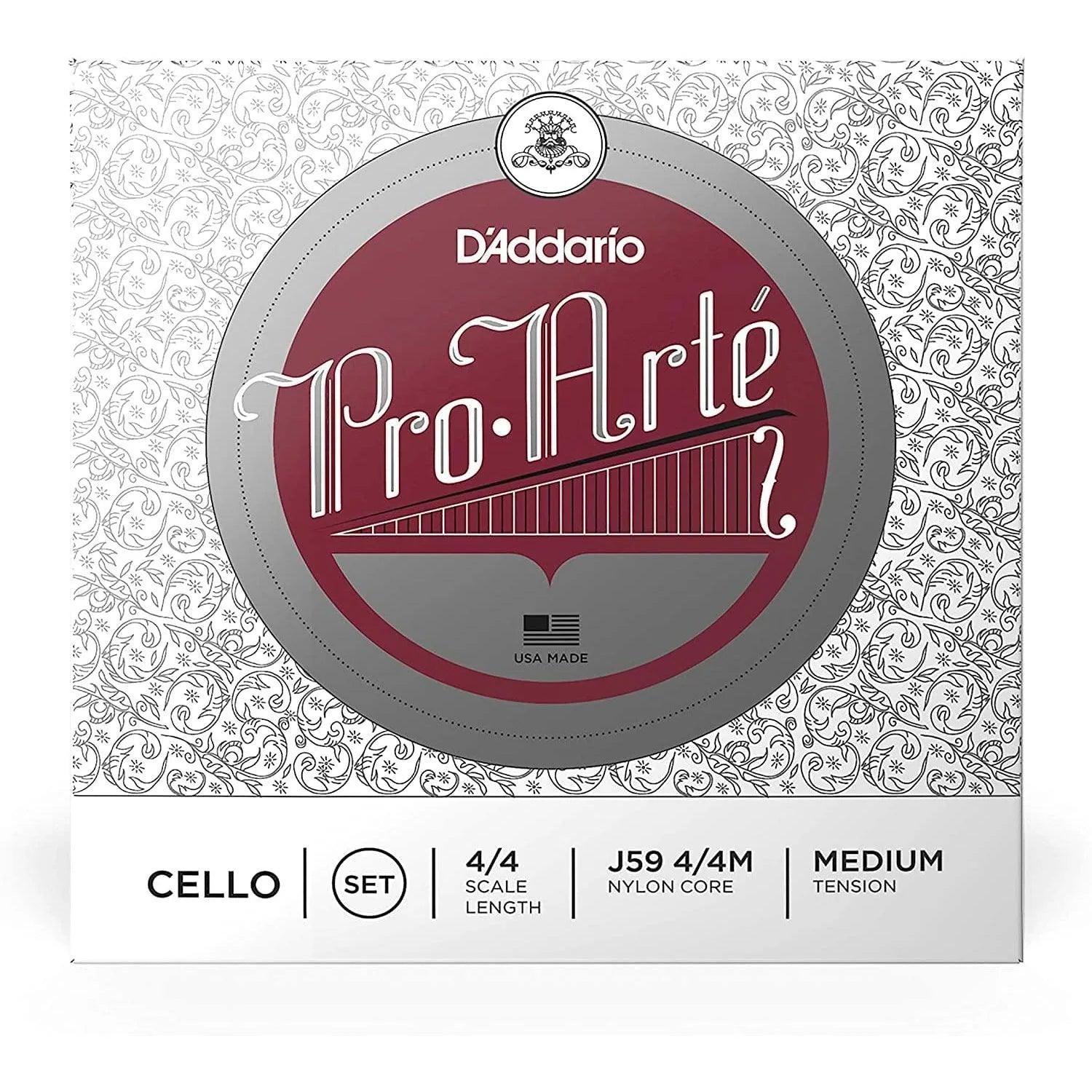 D'Addario Pro-Arte Cello String Set 4/4 Scale Medium Tension - MusicMajlis