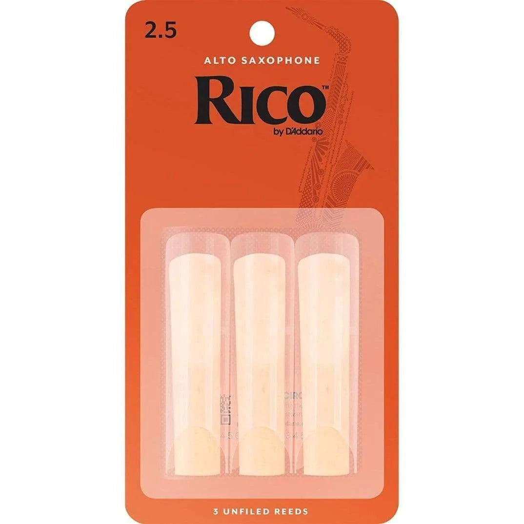 D'Addario Rico Alto Sax Reeds - Strength 2.5 (3-Pack) - MusicMajlis