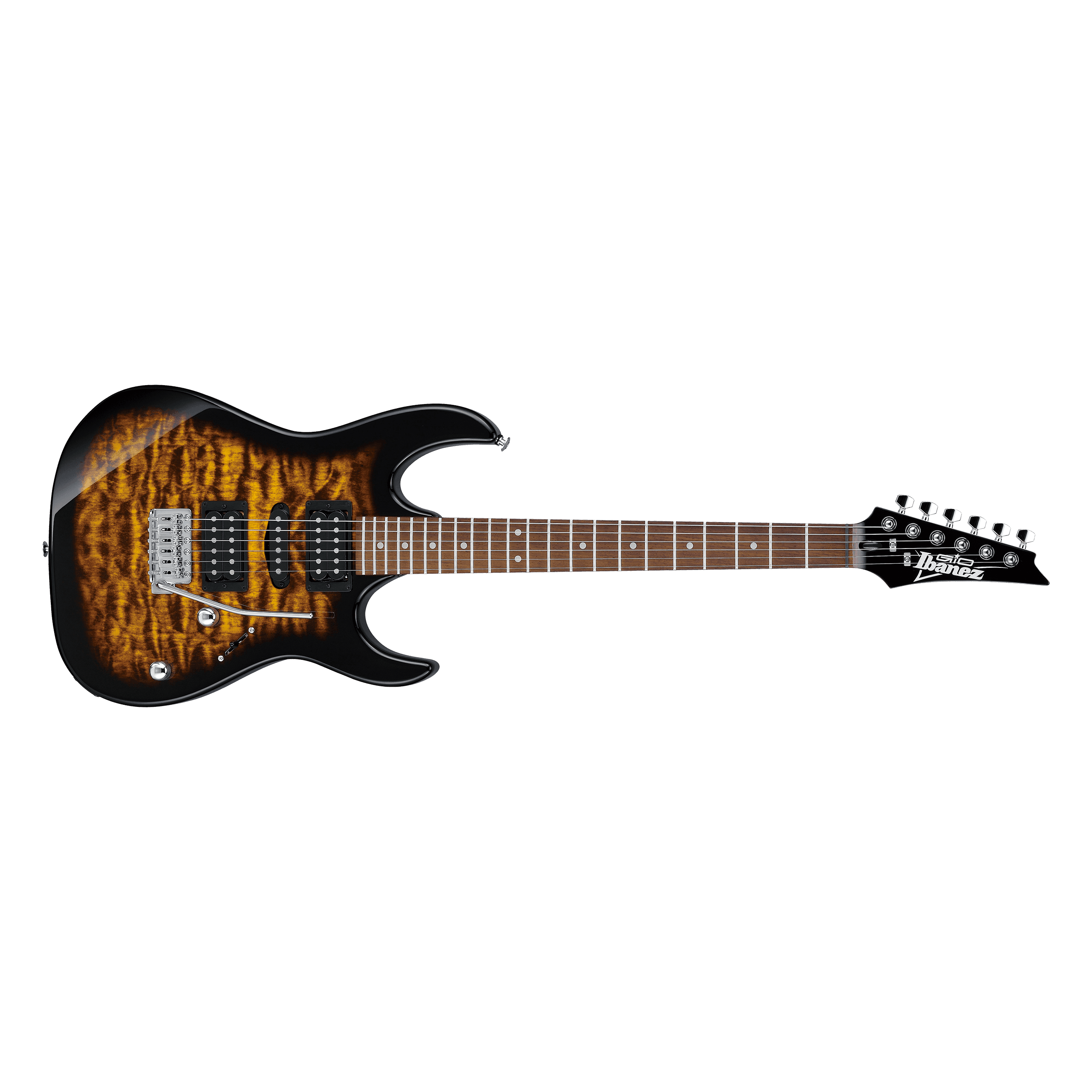 Ibanez Electric Guitar Gio GRX70QASB Sunburst - MusicMajlis