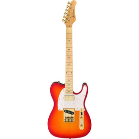Jay Turser JTLTCUSTOMDLX-CS Electric Guitar - Cherry Sunburst - MusicMajlis