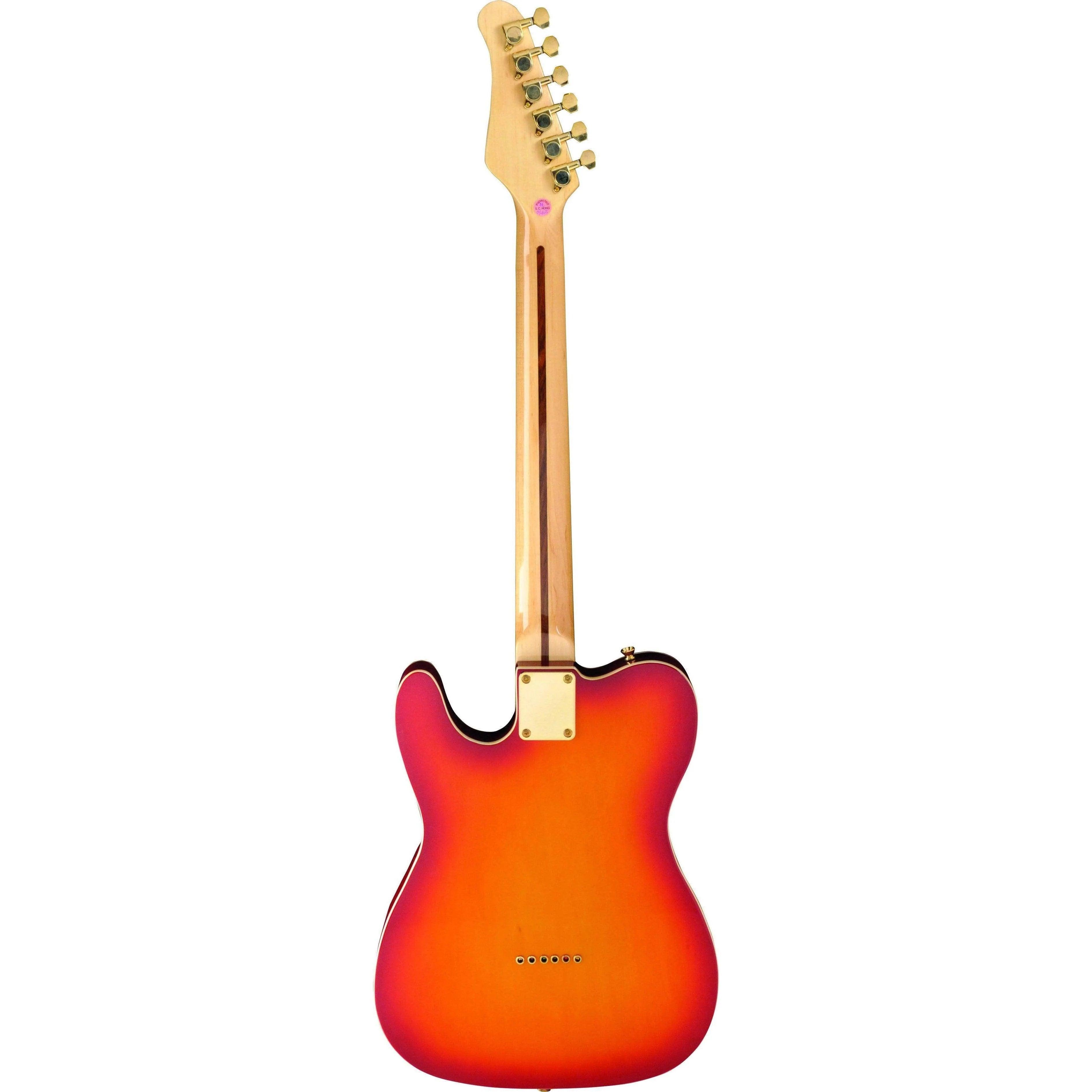 Jay Turser JTLTCUSTOMDLX-CS Electric Guitar - Cherry Sunburst - MusicMajlis