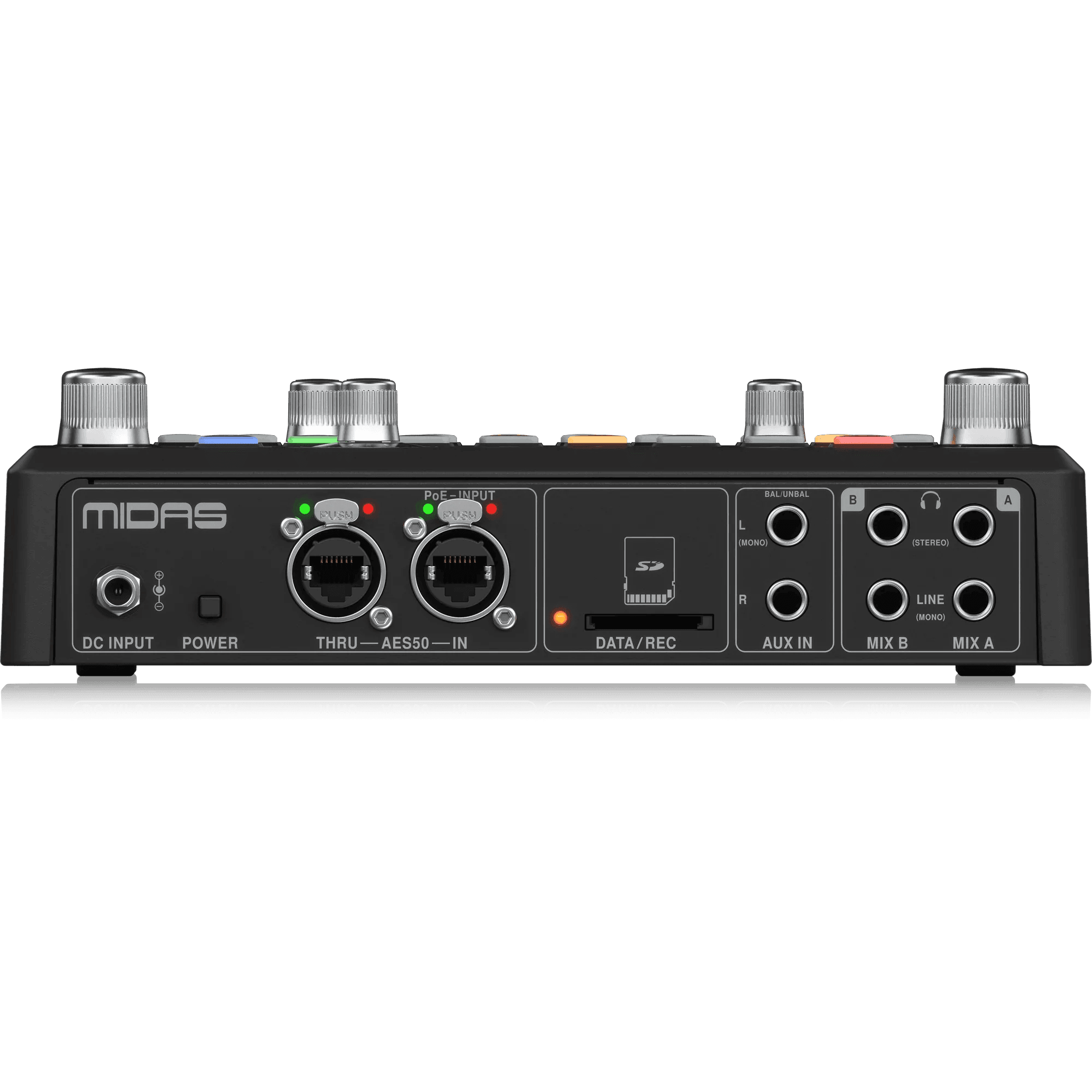 Midas DP48 Dual 48 Channel Personal Monitor Mixer with SD Card Recorder, Stereo Ambience Microphone and Remote Powering - MusicMajlis