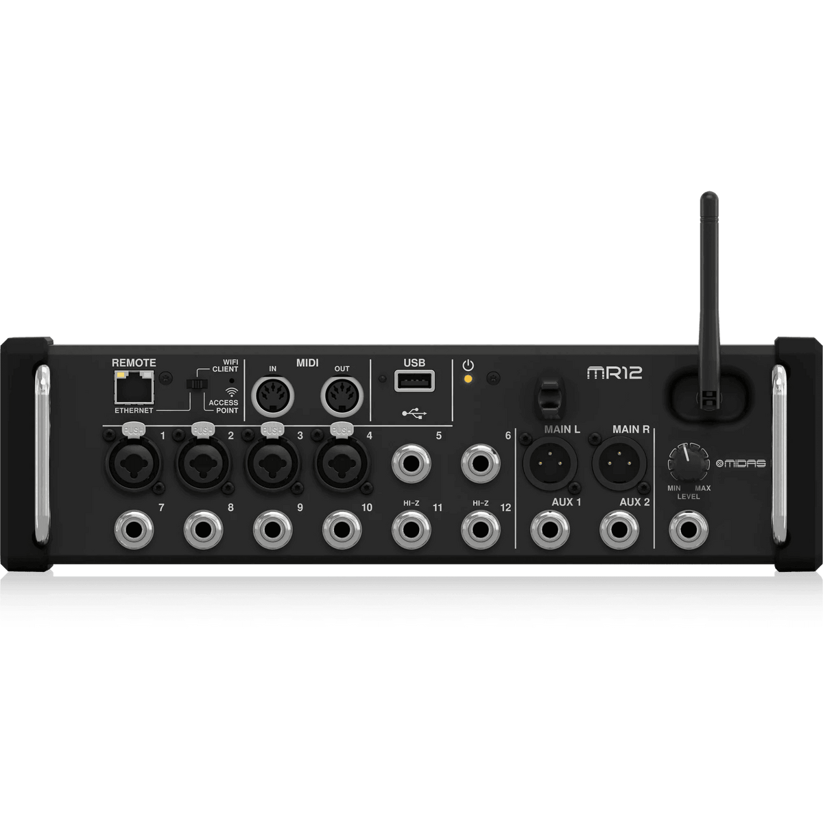 Midas MR12 12-Input Digital Mixer for iPad/Android Tablets with 4 Mida