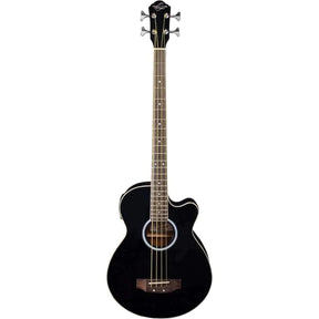 Oscar Schmidt OB100B Semi-Acoustic Bass - Black - MusicMajlis