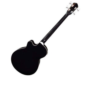 Oscar Schmidt OB100B Semi-Acoustic Bass - Black - MusicMajlis