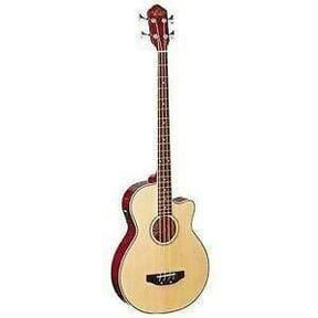 Oscar Schmidt OB100N Semi-Acoustic Bass - Natural - MusicMajlis