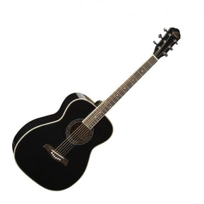 Oscar Schmidt OF2B Folk Acoustic Guitar - Black - MusicMajlis