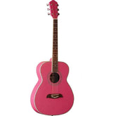 Oscar Schmidt OF2P Folk Acoustic Guitar - Pink - MusicMajlis