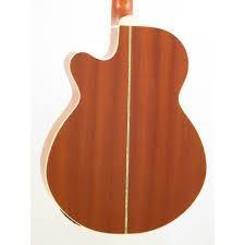 Oscar Schmidt OG10CEFYS Semi-Acoustic Guitar - Flame Yellow Sunburst (Discontinued) - MusicMajlis