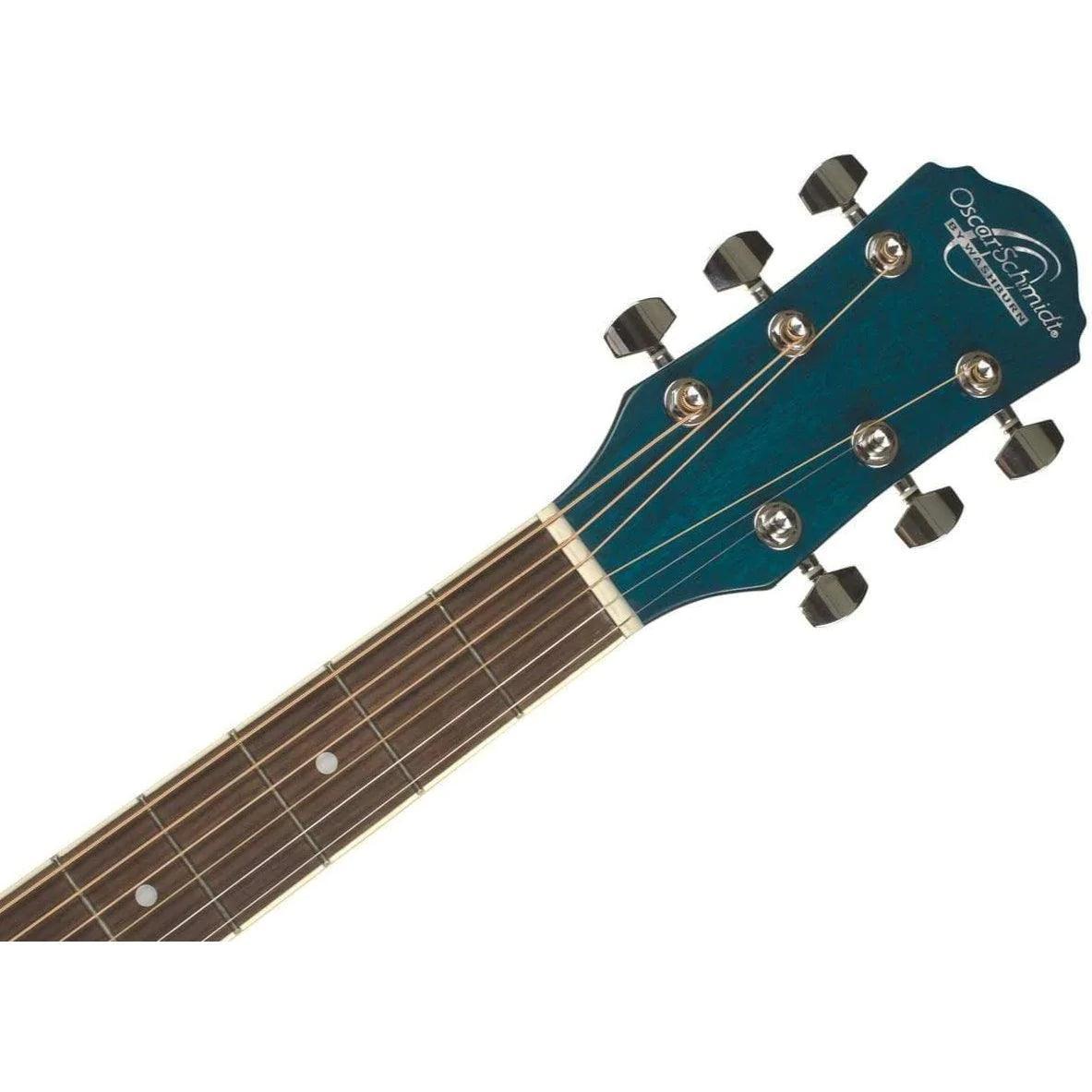 Oscar Schmidt OG2TBL Acoustic Guitar - Trans Blue (Display Piece) - MusicMajlis