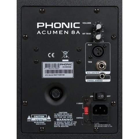 Phonic ACUMEN8A 200 WATT 8" STUDIO MONITOR RED (PC) - MusicMajlis
